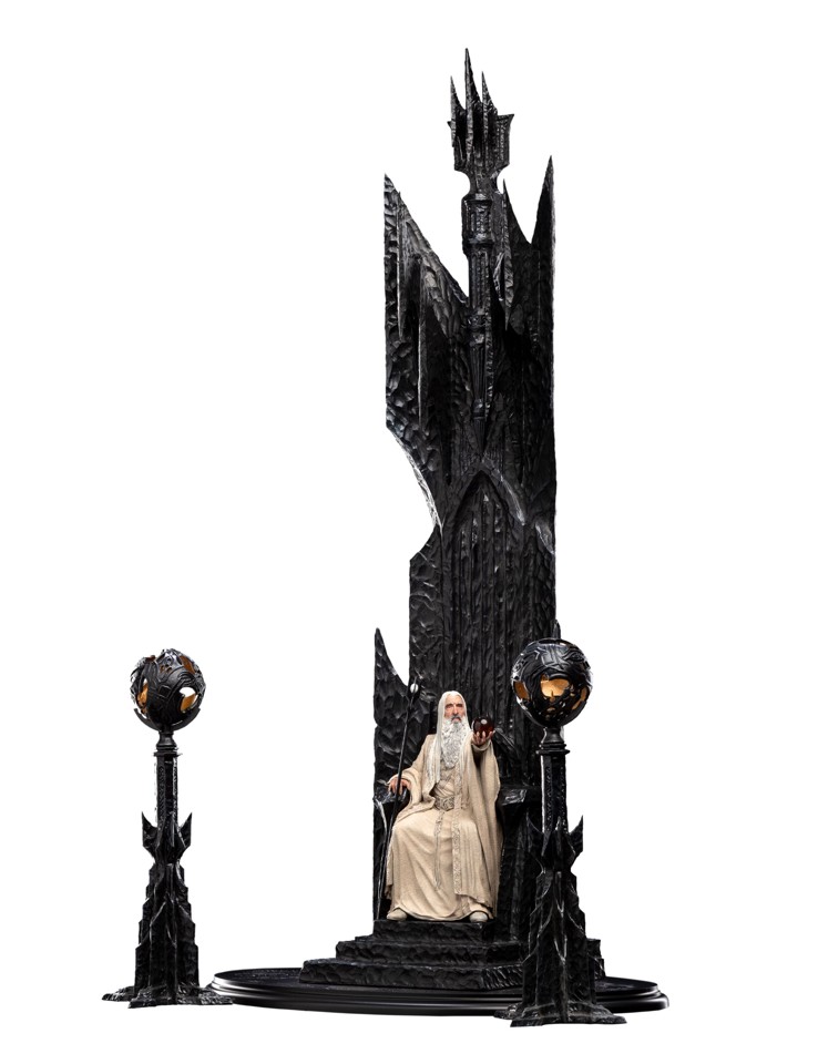 The Lord of the Rings - Saruman the White on Throne Statue
