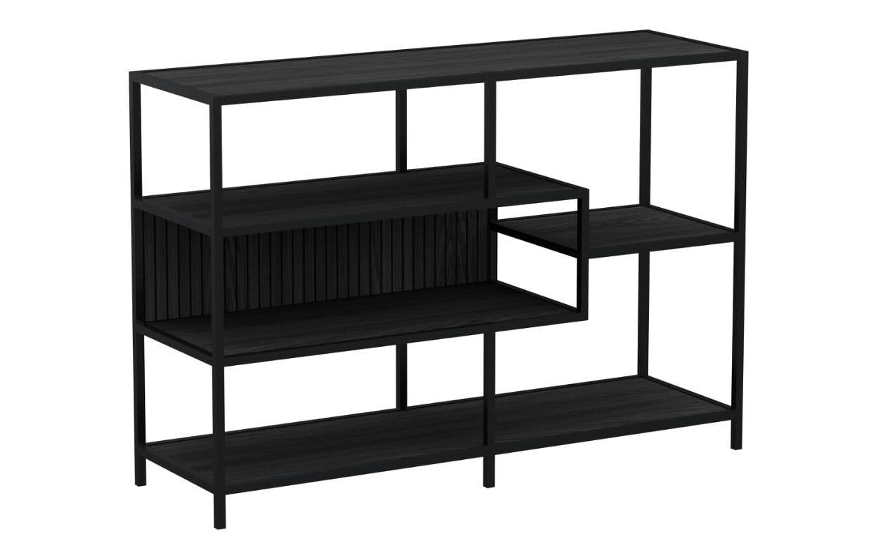 Regal Seaford offen Schwarz, 114 x 35 x 78 cm<br>TV-Tisch