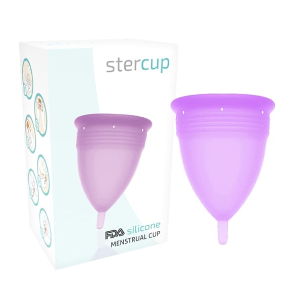 Stercup - Fda silikon menstruasjonskopp fiolett - størrelse L
