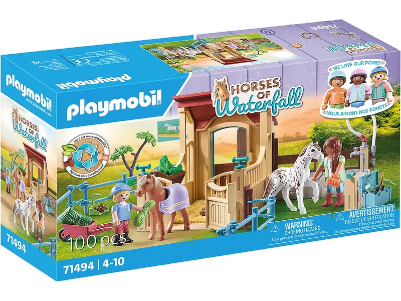 Playmobil Horses of Waterfall Reitstall 71494 Detailreiches Pferde-Spielset