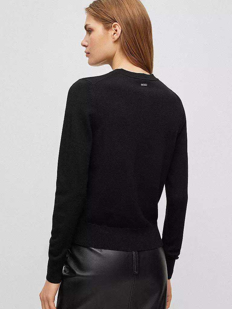BOSS Cardigan FADENASI schwarz