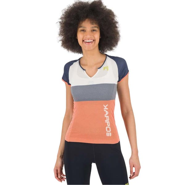 T-shirt randonnée KARPOS MOVED EVO W JERSEY SCARLET IBIS/OUTER SPACE