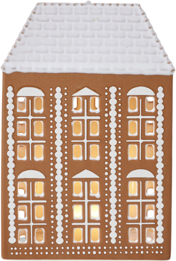 Kähler Gingerbread Lyshus stor brun Brun