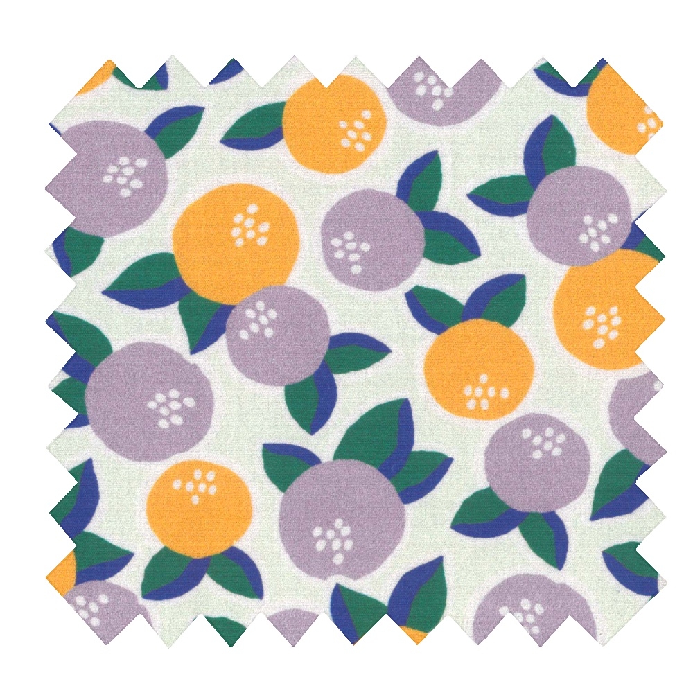 Coupon Tissu 1 M Ex2303 Agrumes Pop Lilas