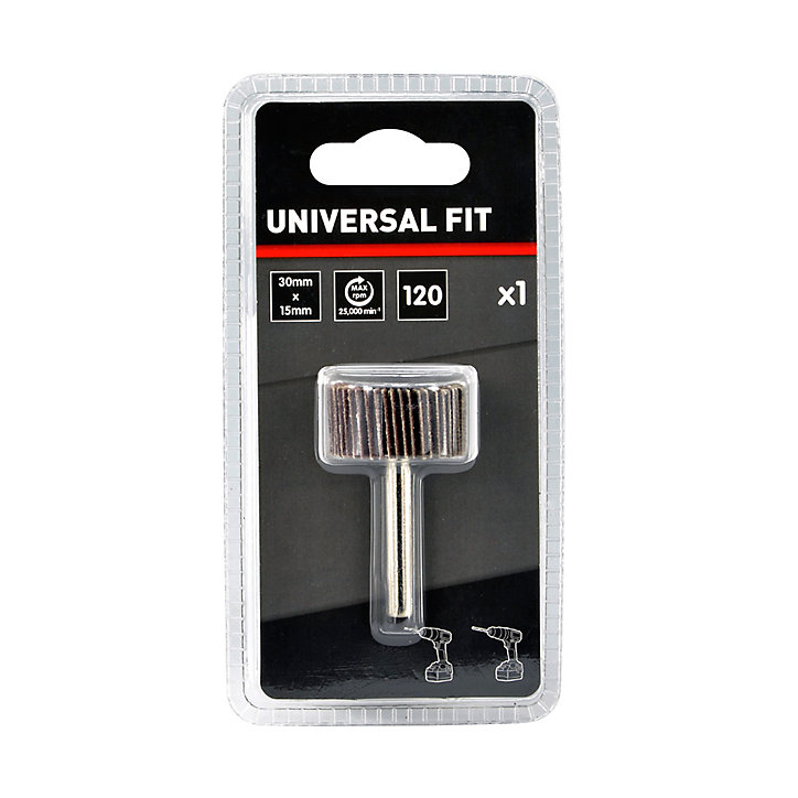 Rouleau abrasif Universal pour perceuse 30 x 15 mm, Grain 120