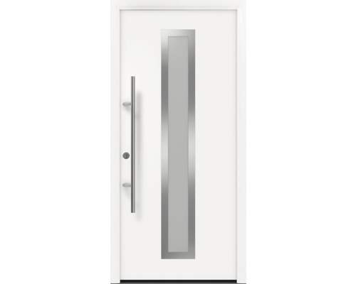 EcoStar ISOPRO Secur IPS 700S voordeur, 1100 x 2100 mm, linksdraaiend, RAL 9016 verkeerswit, inclusief beslagset, RVS-kruk, veiligheidsprofielcilinder met 5 sleutels