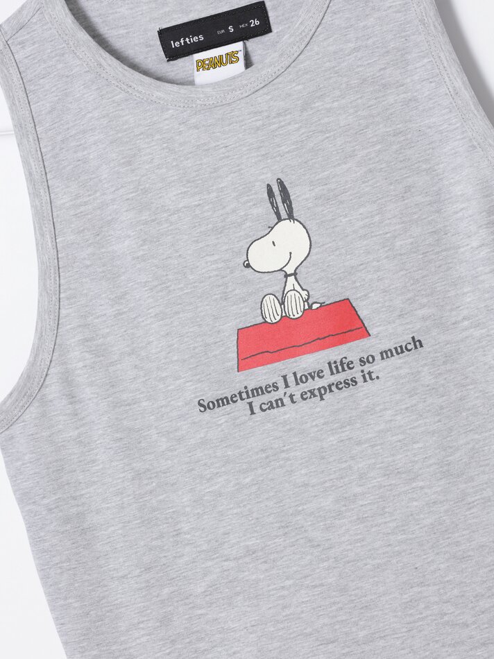 Regata Snoopy Peanuts™ - Cinza Mesclado
