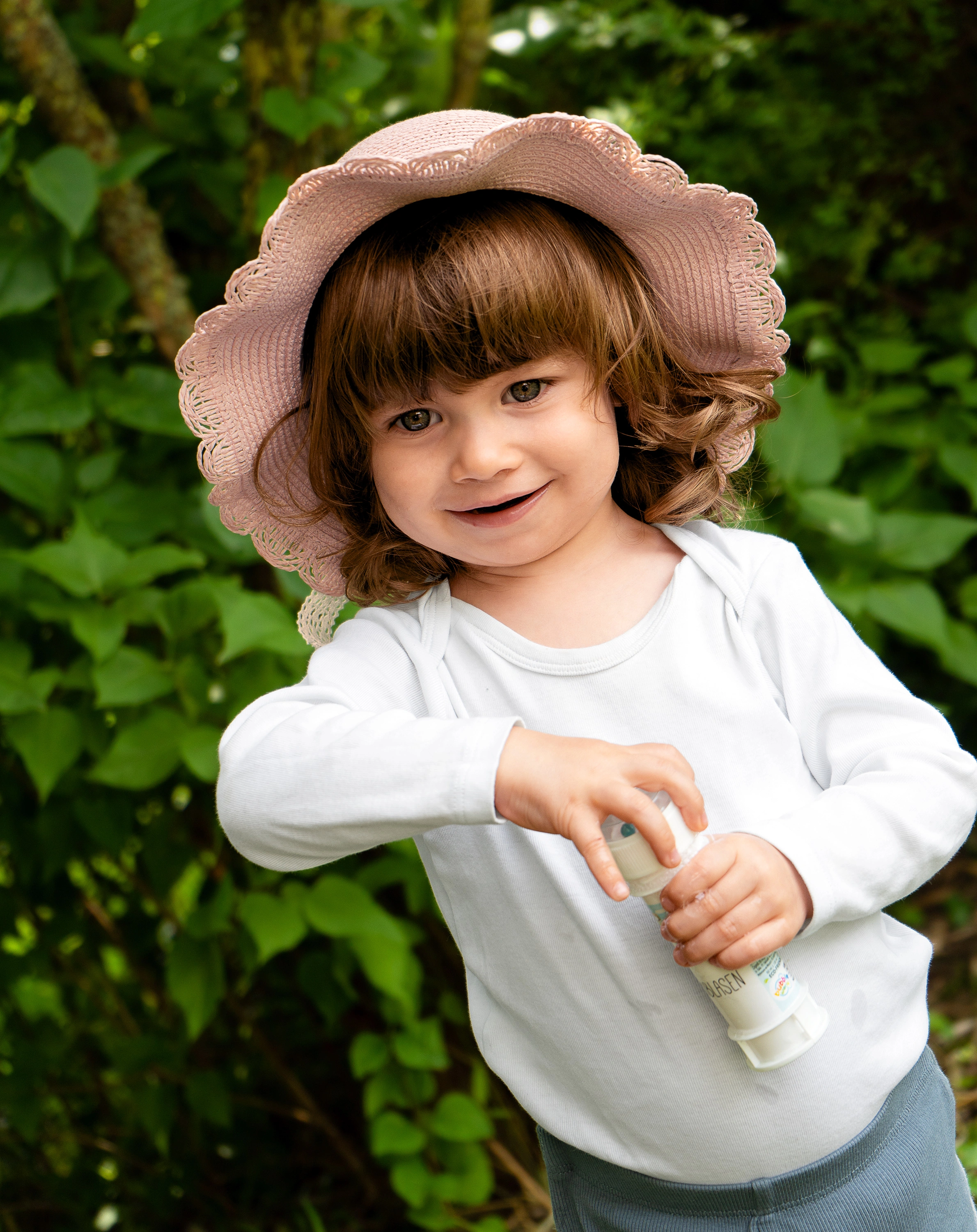 Strohhut LITTLE MISS in zartrosa