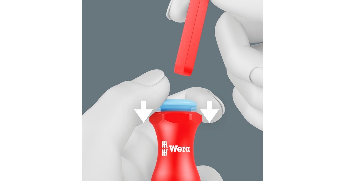 WeraKraftform Kompakt VDE RVS 17 extra slim 1 Tool Finder, 17‑delig schroevendraaier  (Rood/blauw)