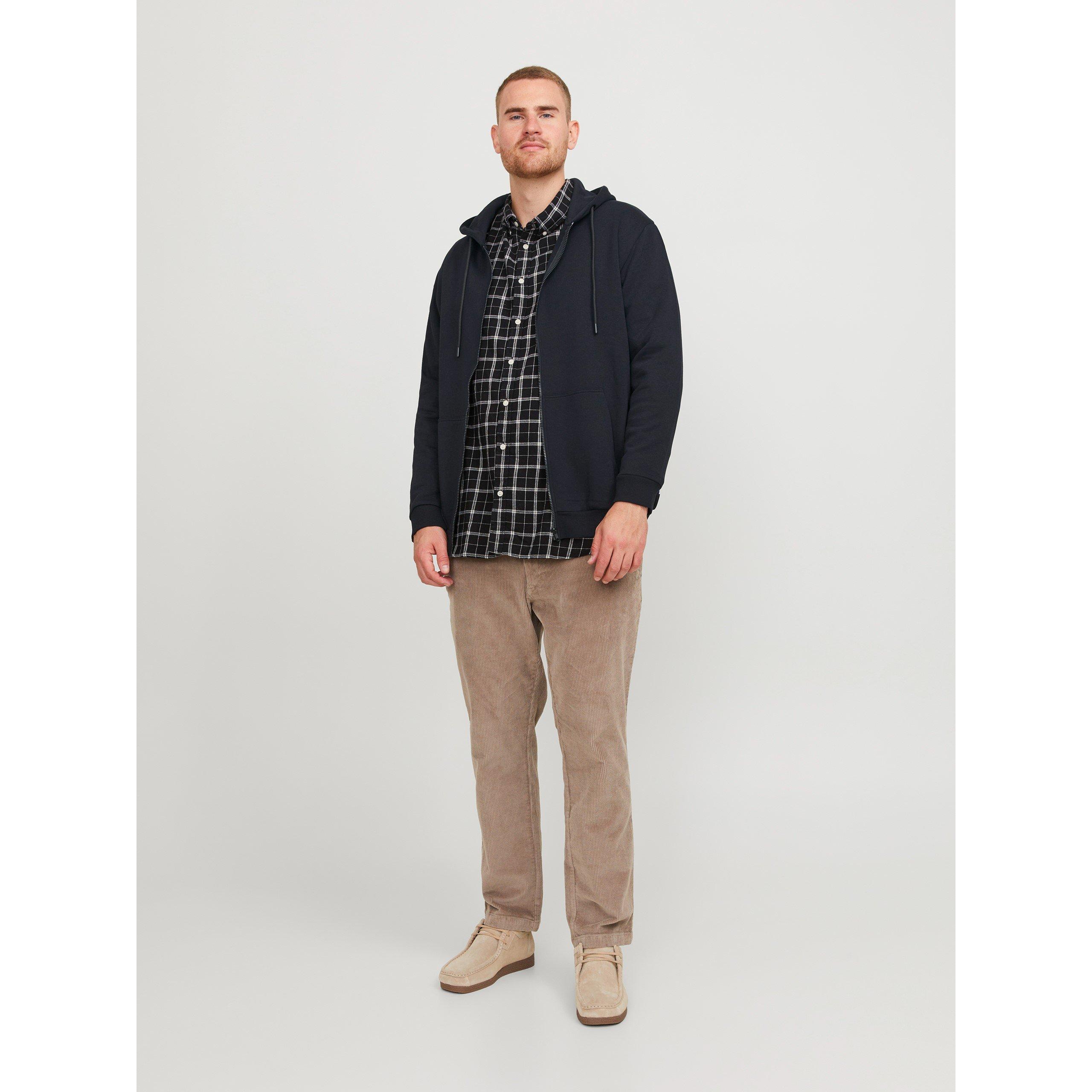Jack and Jones Jack Bradley Zip Hoodie Mens Plus Size