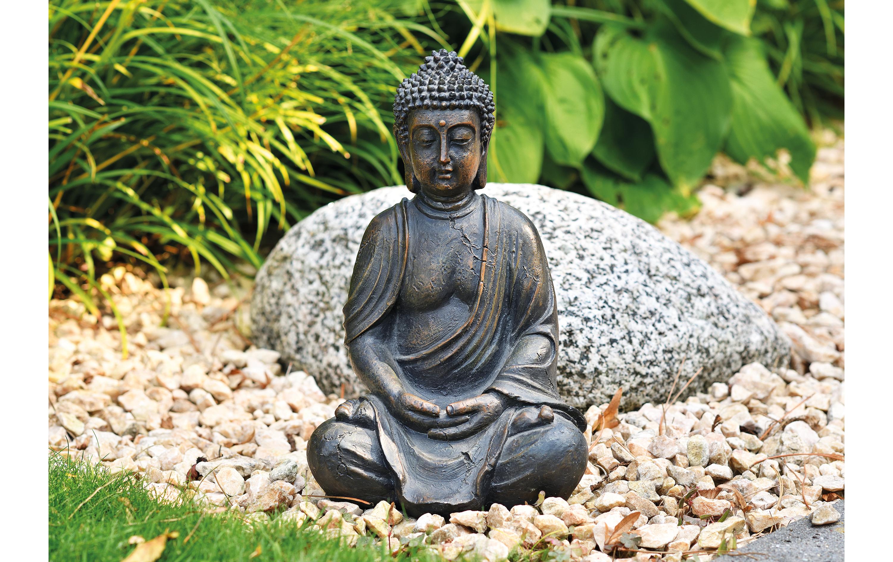 Dekofigur BuddhaSitzender Buddha für den Innen- und Aussenbereich aus Polyresin