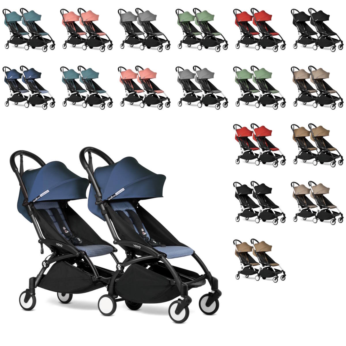 BABYZEN BABYZEN Geschwisterwagen YOYO² 6+ mit YOYO connect 6+