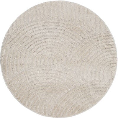 KMCarpets Doria Zen  Rundt Gulvteppe 120, Hvit
