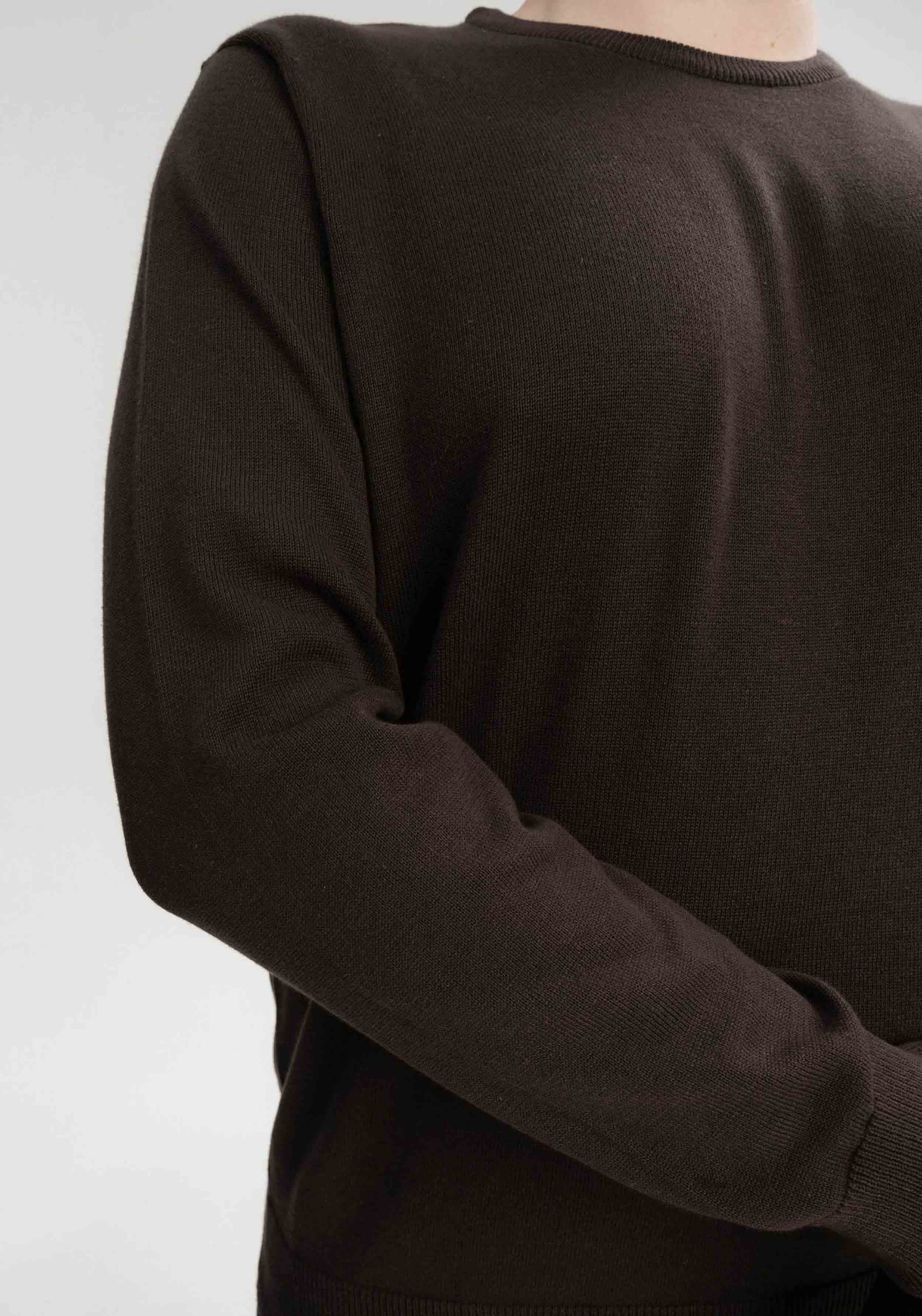 Mela Feinstrickpullover Himal Dark Brown