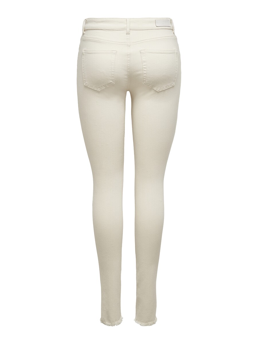SOMENTE<br>Calça jeans slim com franjas na barra