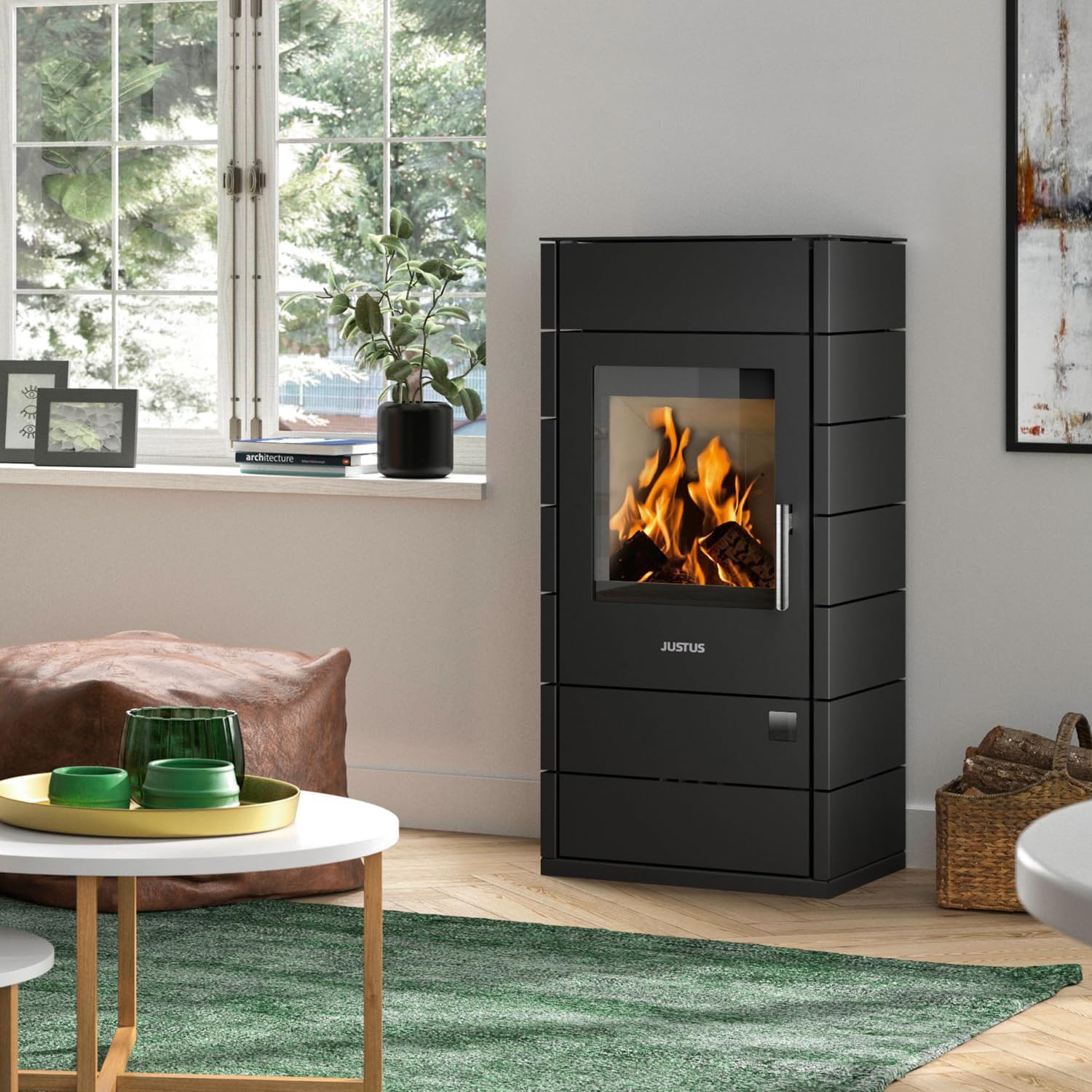 Justus 5696 11 Tova Kaminofen Stahl Schwarz/A