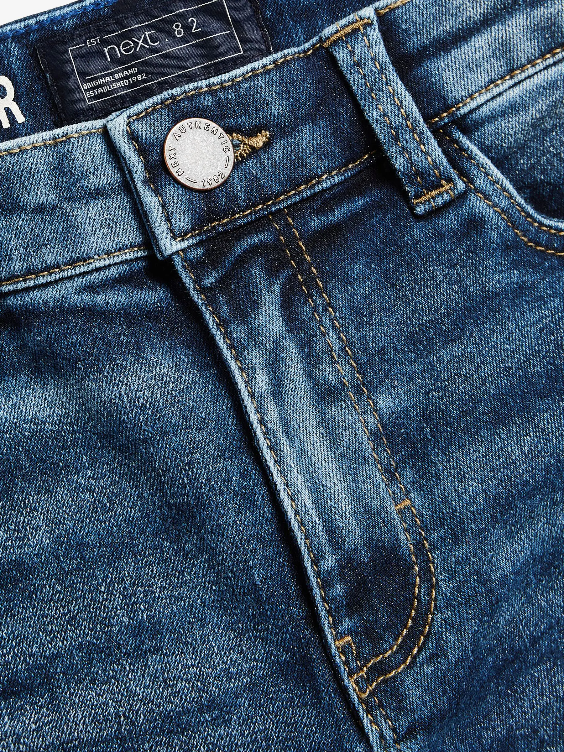 Blauw met zuurwassing - Stretchjeans (3-17jr)