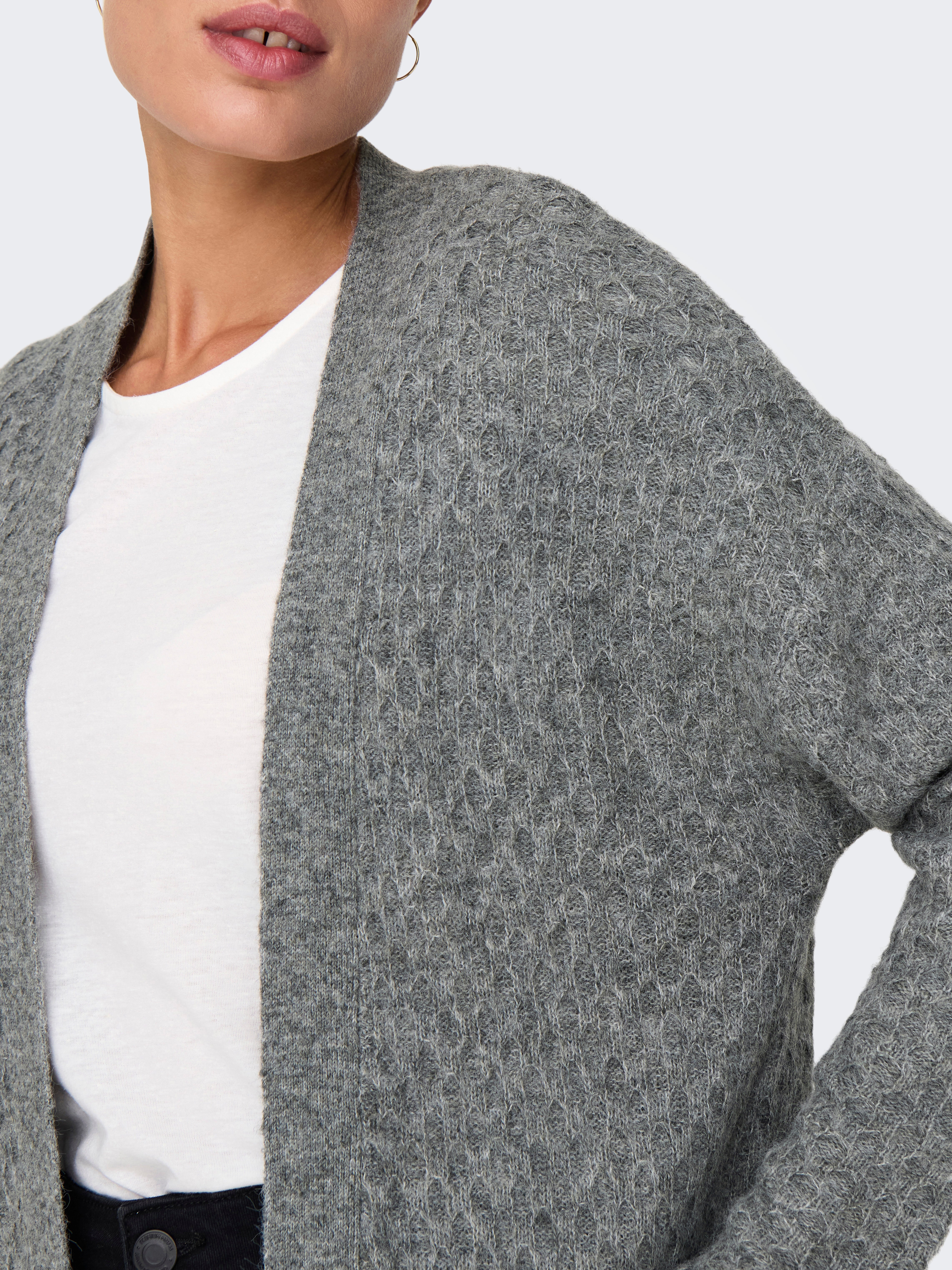JDYBIGUM Strickpullover Medium Grey Melange