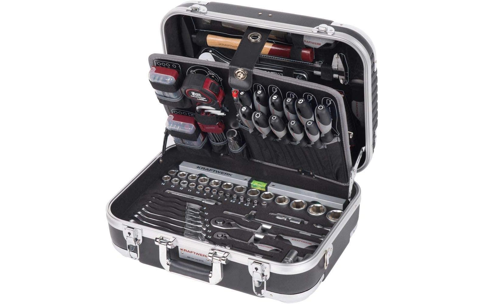 Werkzeugkoffer B100, grau, 170-teilig<br>ABS-Werkzeugkoffer B100