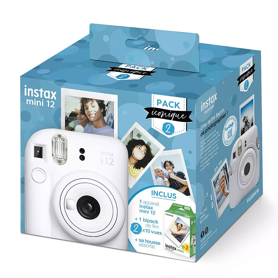 Fujifilm instax mini 12 Blanc - Pack iconique