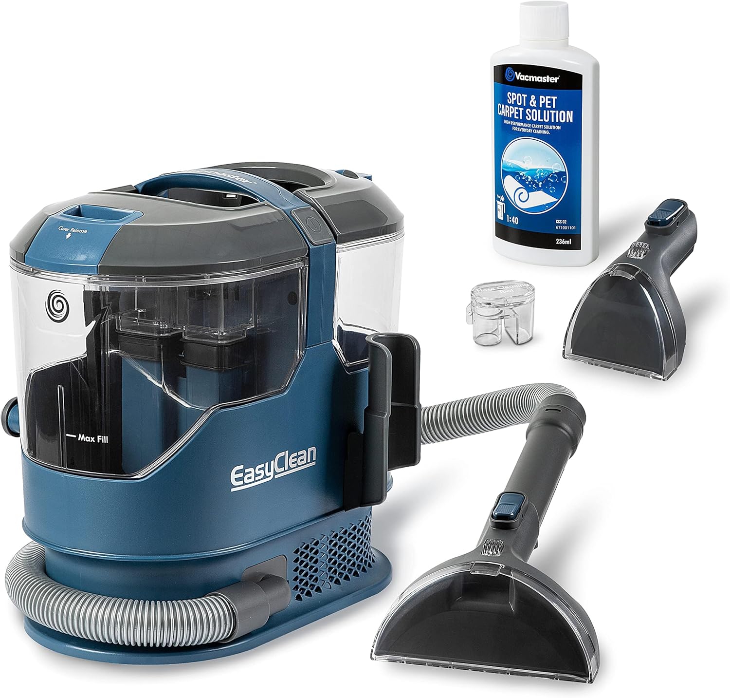 Vacmaster SCA0801 Waschsauger Teppichreiniger Fleckenreiniger für Teppiche, Vorleger, Polster, Treppen und Autos | Nass-Trocken-Sauger Starke Saugkraft Wasser Waschen Dekontamination | 800 W
