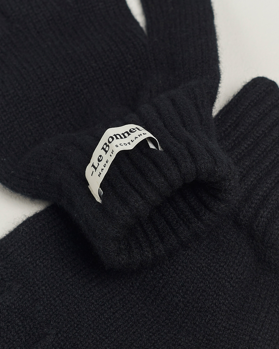 Le Bonnet Merino Wool Gloves Onyx