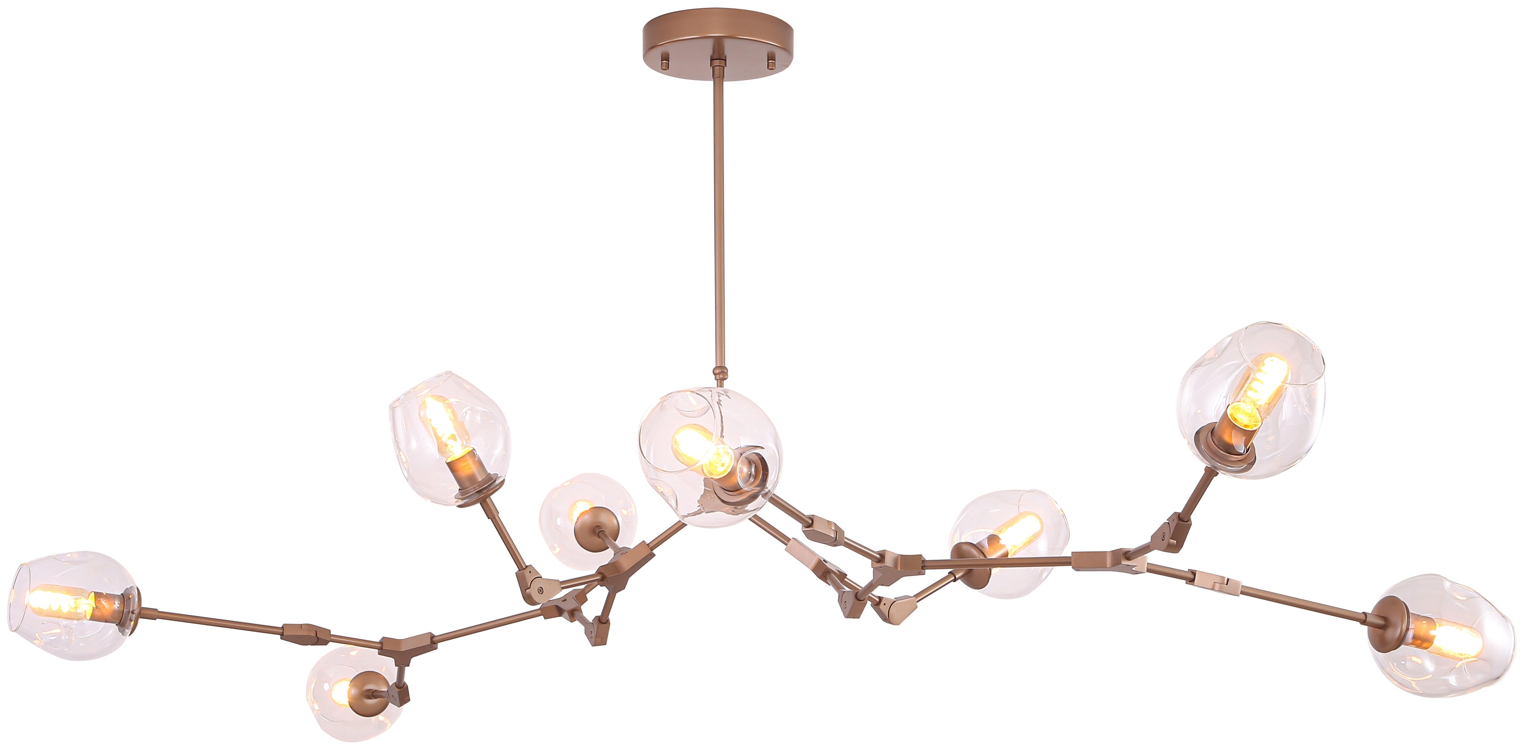 Plafondlamp 8-lichts Brons Cas B120 x D80 cm