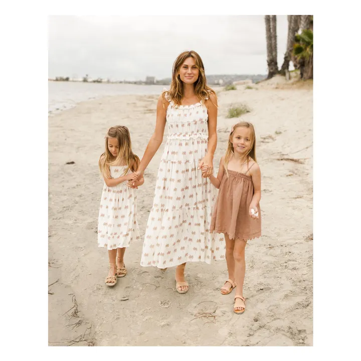 Rylee + Cru Robe Ava Palmiers | Ecru