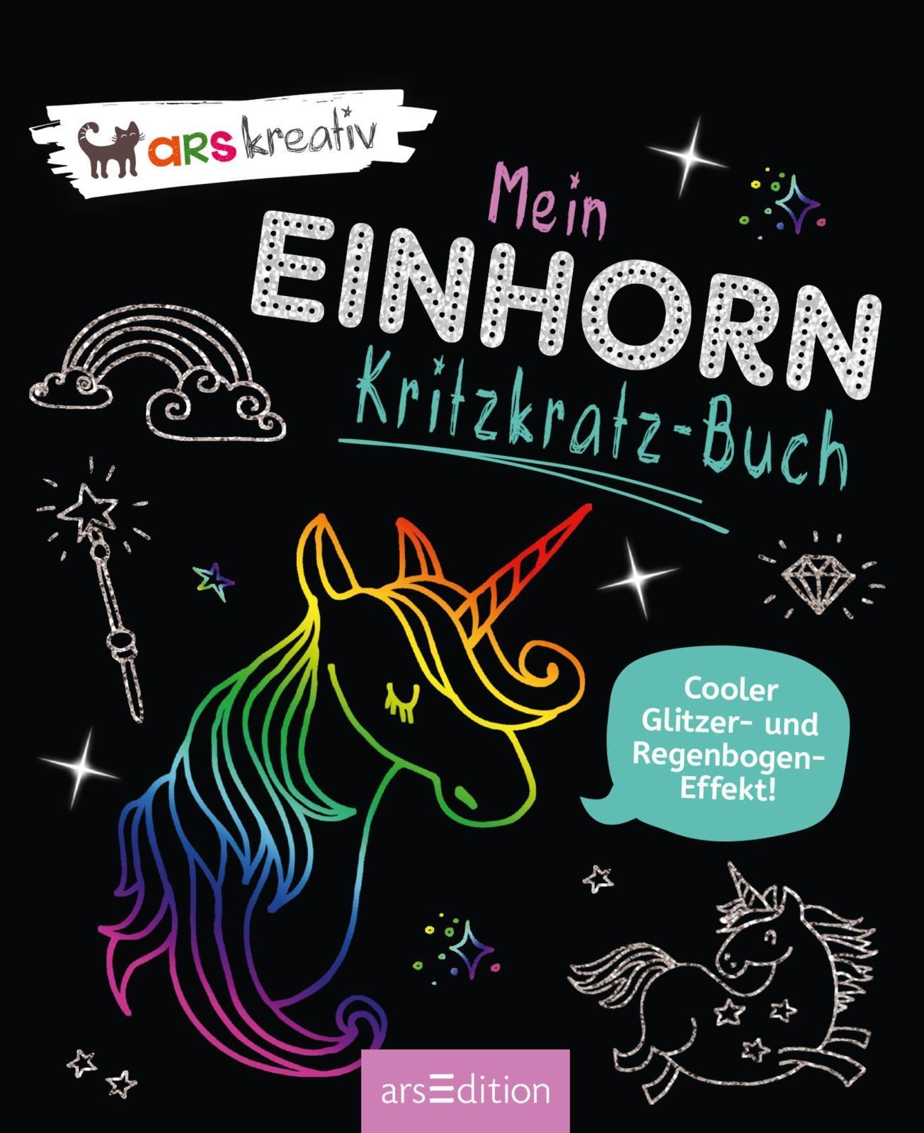 Mein Einhorn-Kritzkratz-Buch, m. Holzstift