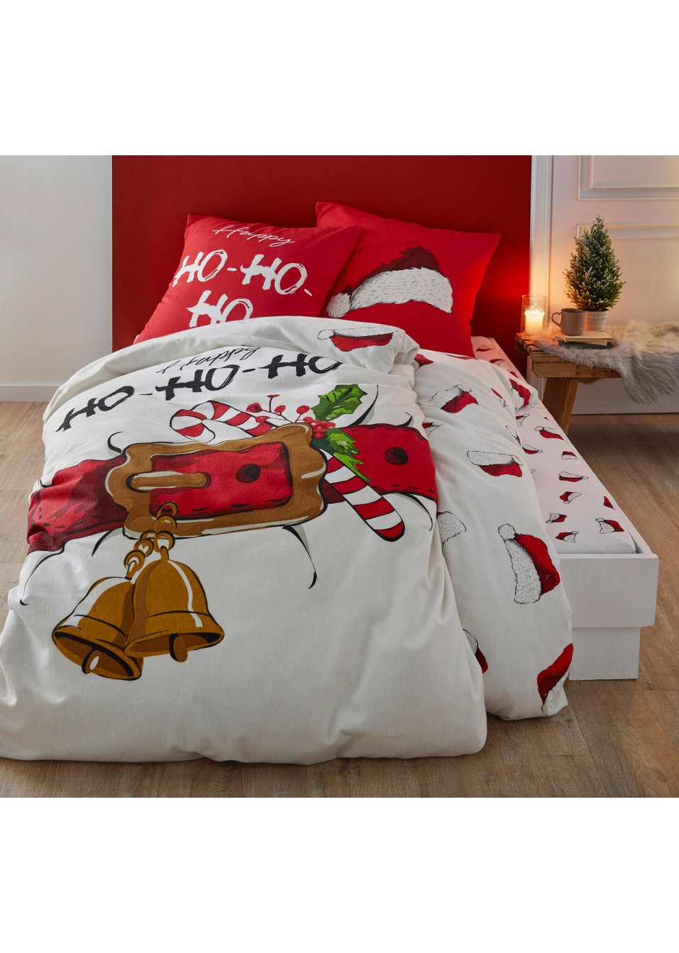 Drap-housse motif bonnet de Noël