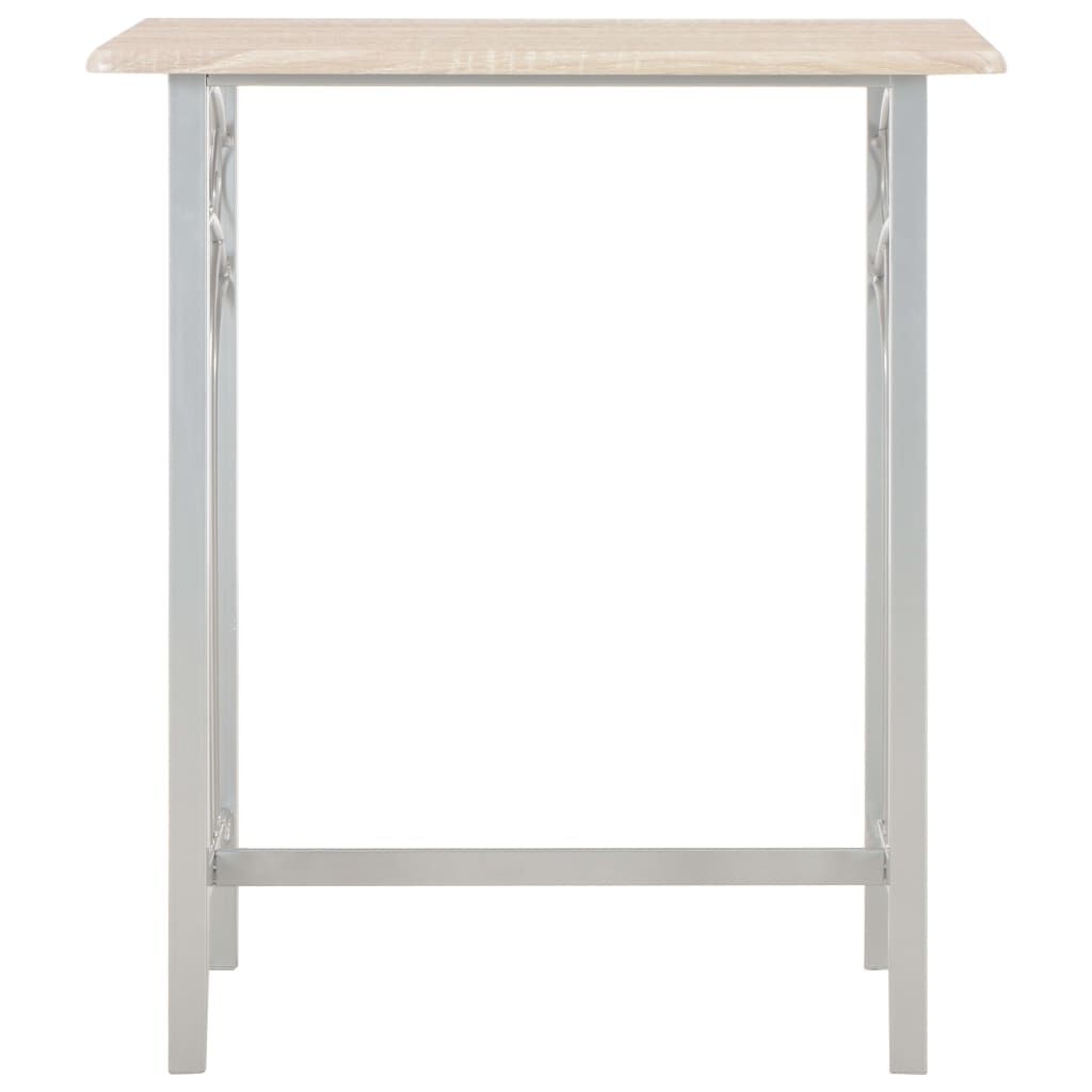 vidaXL 3-delige barset, hout en staal