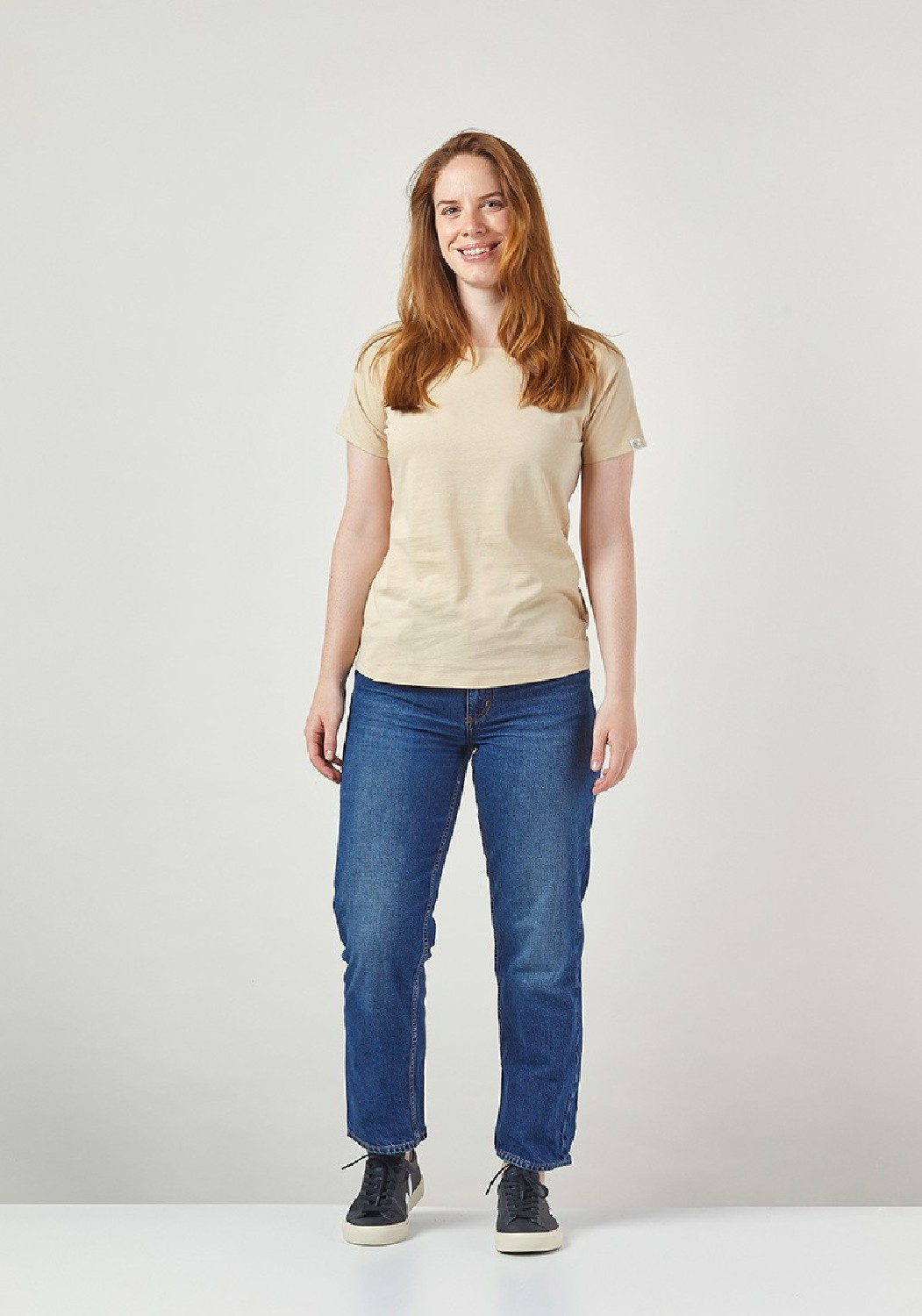 WE ARE ZRCL Damen Raglan T-Shirt Basic Solid Sand