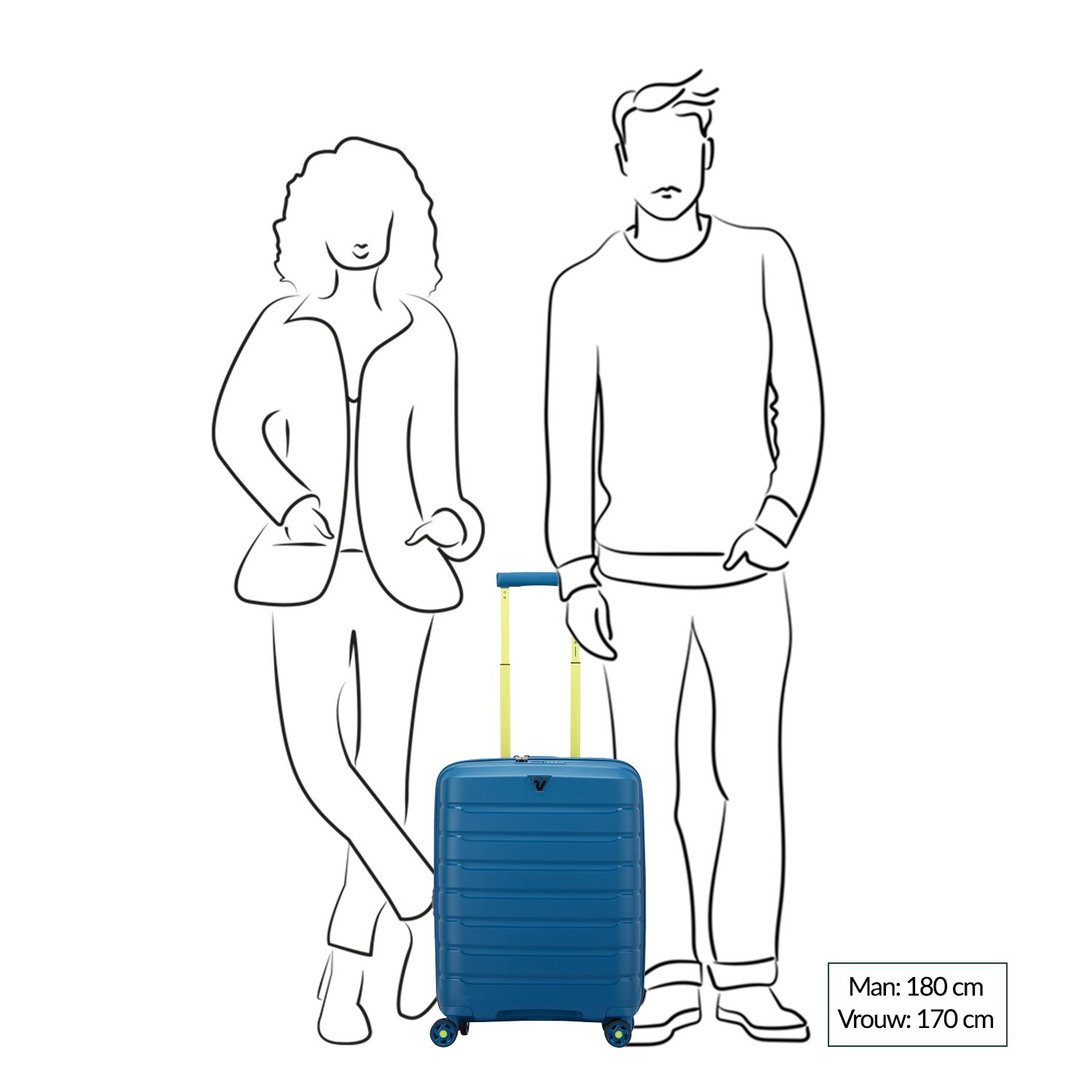 Roncato B-Flying Move Expandable Cabin Trolley 55 nero fumo