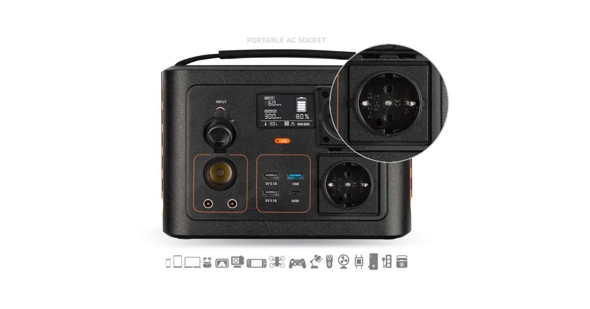 XtormXtreme Powerstation 300W  (Zwart/oranje)