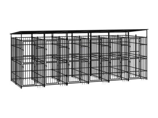 Chenil cage enclos pac noire 576 x 192 x 200 cm 02_0041733