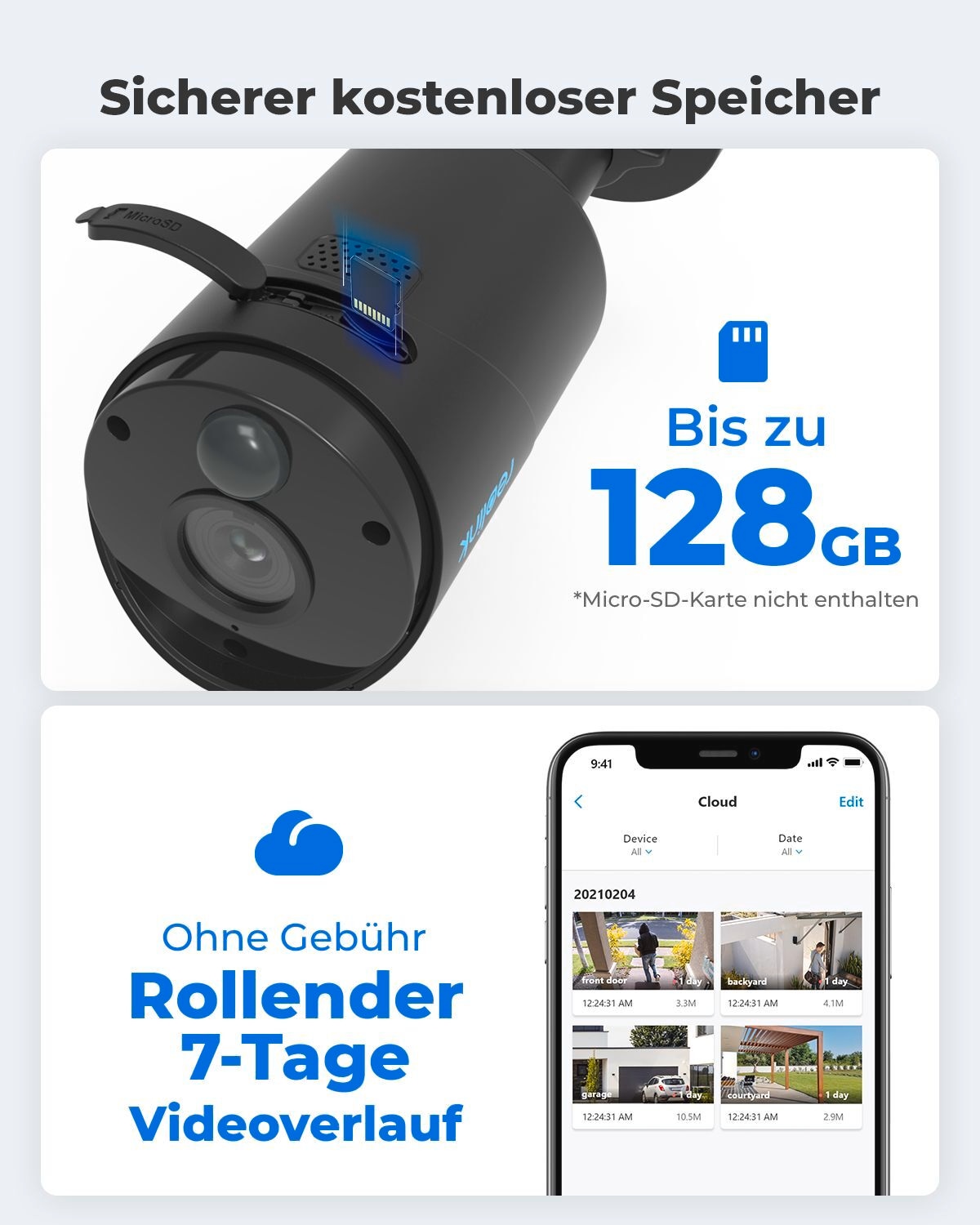 Reolink Überwachungskamera »Argus Series B320-B Battery-WiFi« Aussenbereich