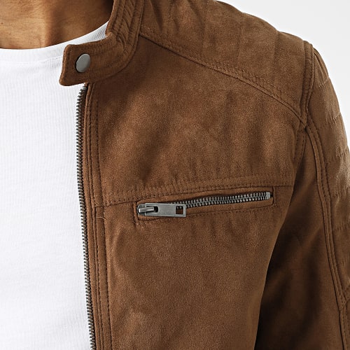 Veste Biker Suédine Rocky Marron