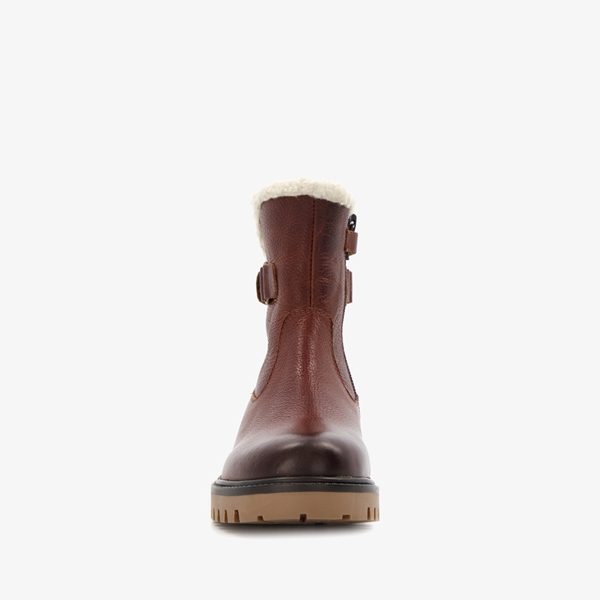 Hush Puppies gevoerde leren meisjes enkellaarsjes