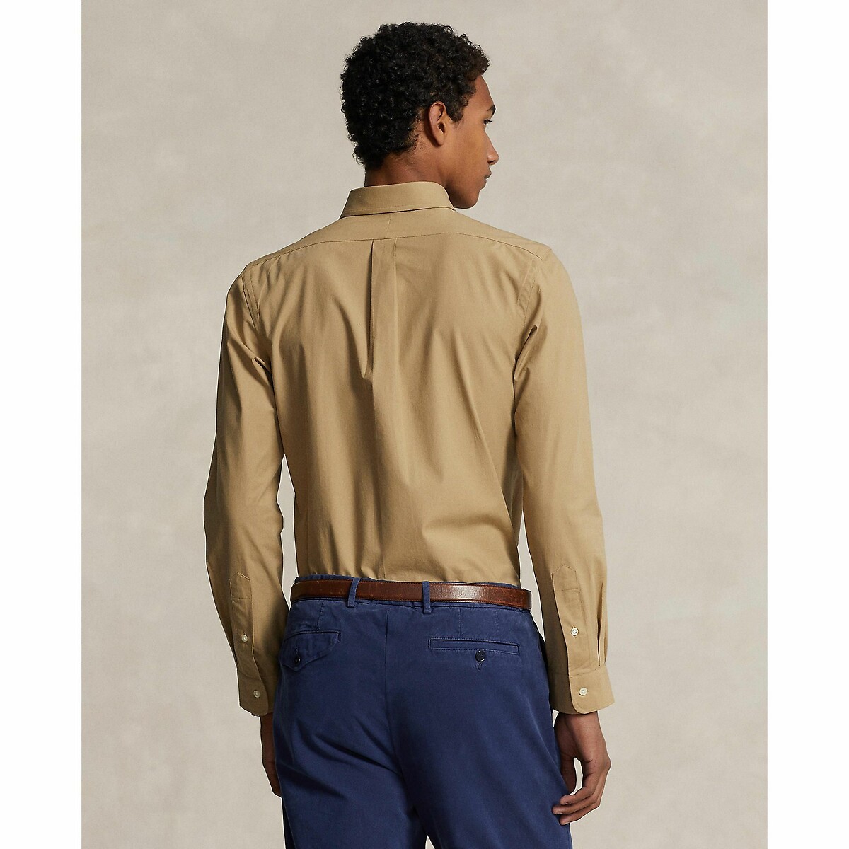 POLO RALPH LAUREN<br>Camisa ajustada em popeline elástica