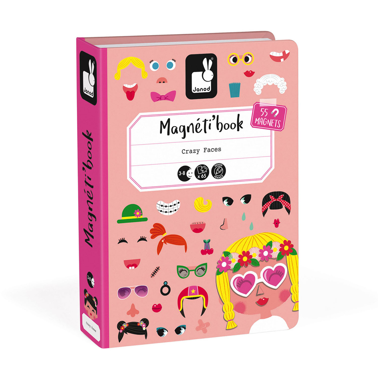 Janod Magnetibook - Gekke Gezichten Meisjes