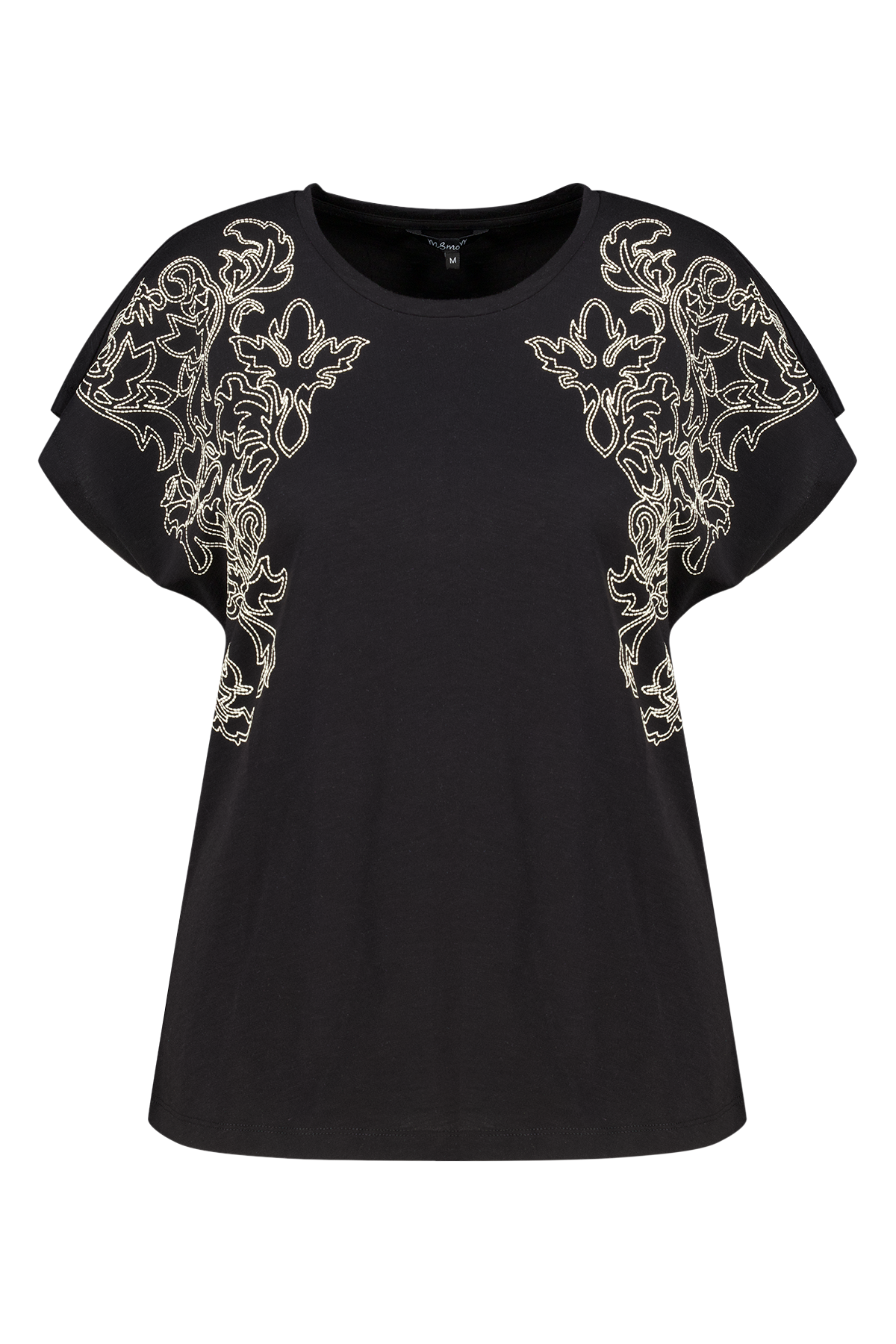 T-shirt met details Zwart