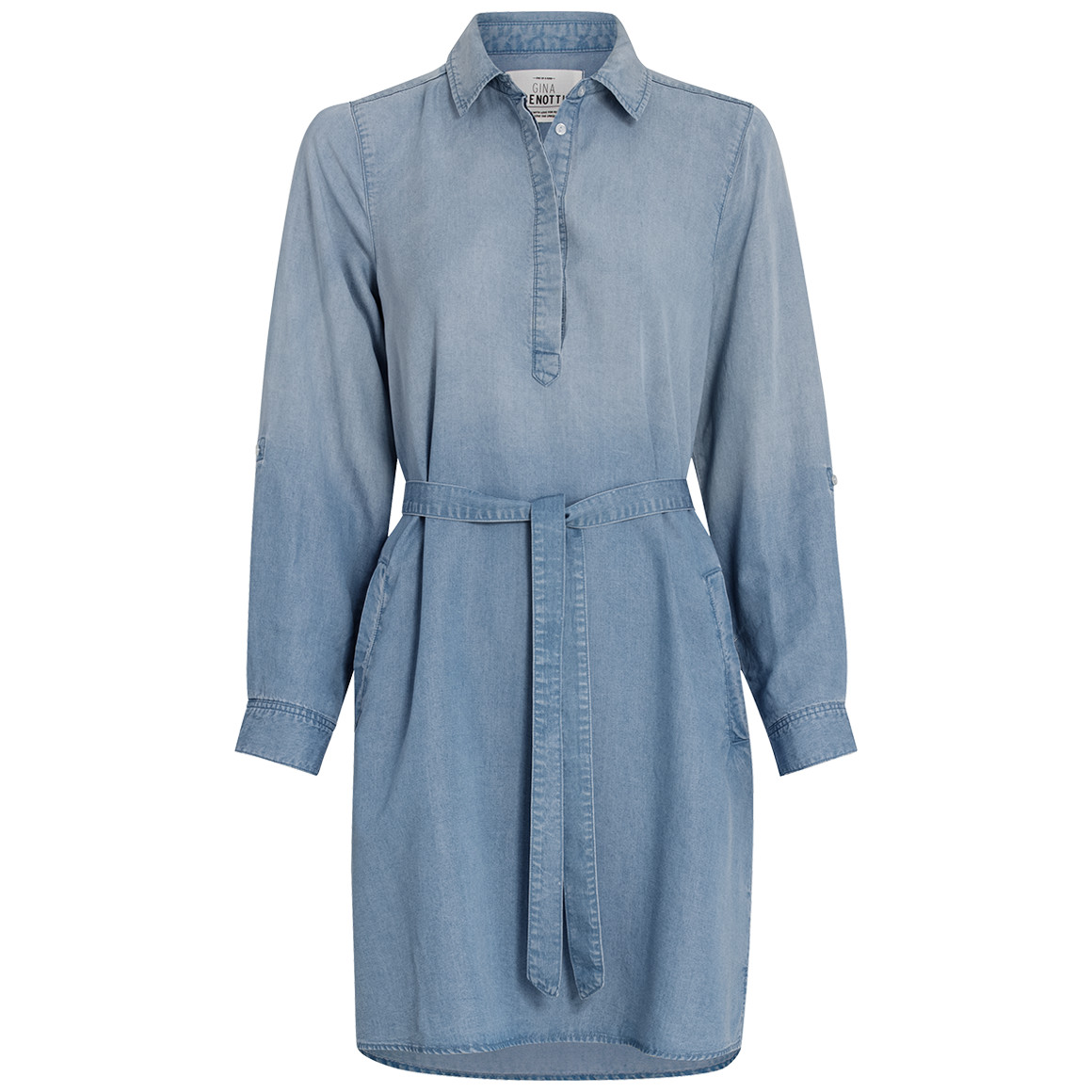 Gina Benotti Damen Kleid mit Bindeband blau