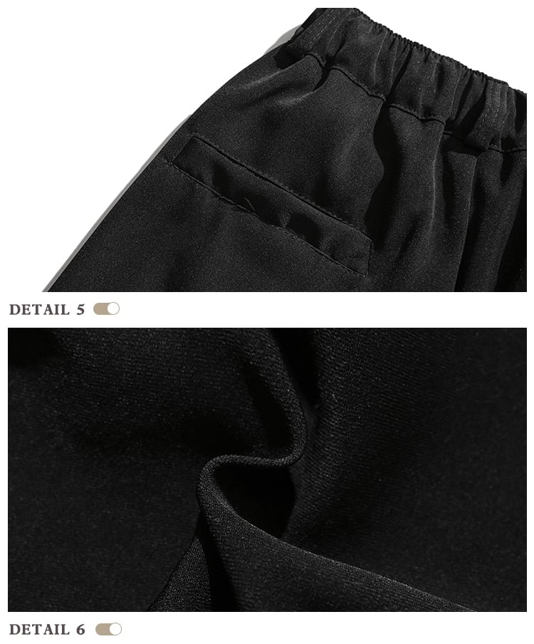 purplelouve - Mid Rise Plain Asymmetrische Pantalon met Wijde Pijpen