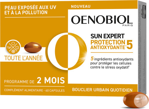 Oenobiol Sun Expert Protection Antioxydante 5 Complément Alimentaire 60 Capsules