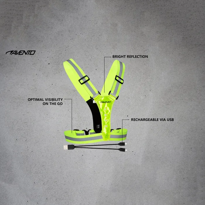 Avento Sports Safety Vest LED Rechargeable