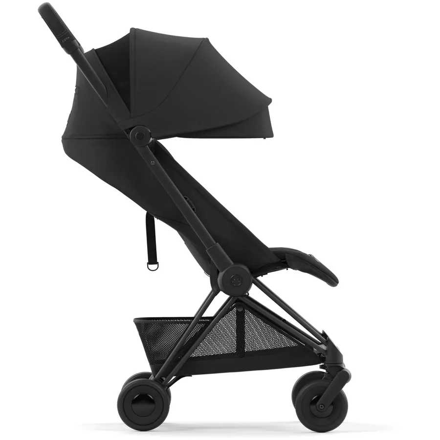 cybex PLATINUM Buggy Coya Matt Black Sepia Black inklusive Babyschale Cloud T I-Size Plus Leaf Green  und Adapter