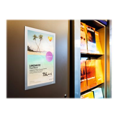 Durable Duraframe - Cadre d'affichage adhésif repositionnable - A4 - argent