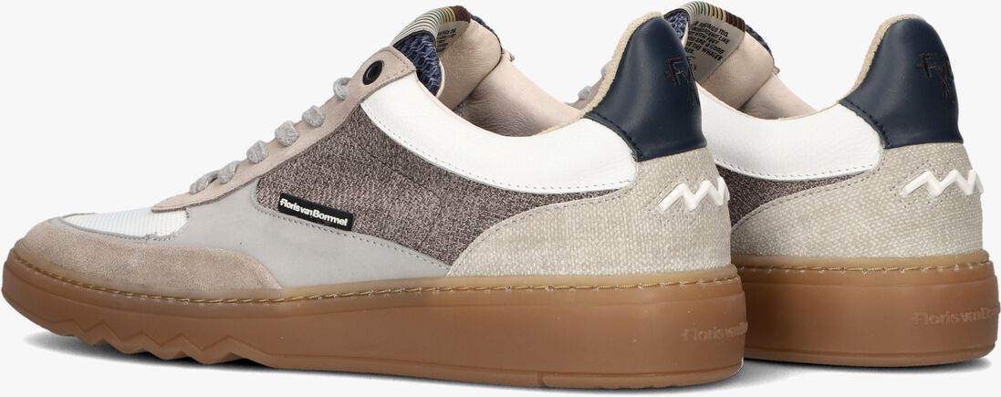 beige floris van bommel lage sneakers sfm-10143 de kupster