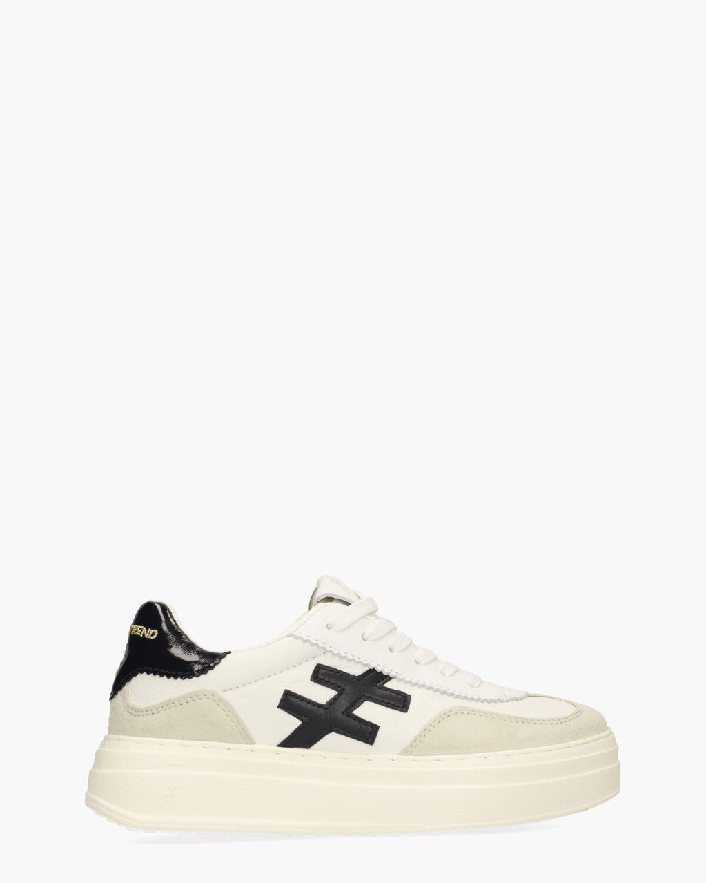 Another Trend A035 Off-White/Zwart Damessneakers