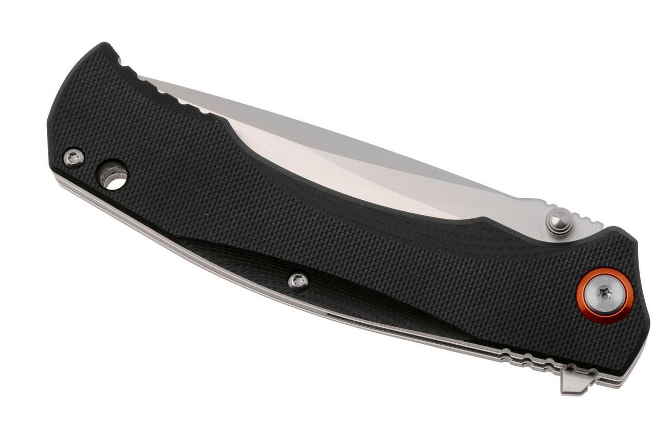 Black Fox BF-782 OR, Satin D2, Black G10, zakmes
